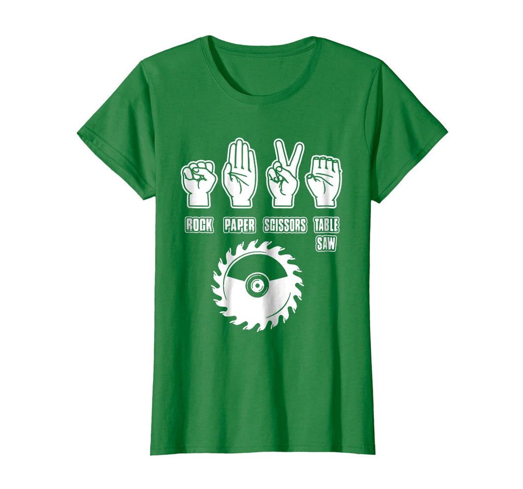 Carpenter Gifts Rock Paper Scissors Table Saw T-Shirt Funny