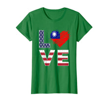 Load image into Gallery viewer, Funny shirts V-neck Tank top Hoodie sweatshirt usa uk au ca gifts for USA Taiwan Flag Heart Taiwanese American Flag Shirt 1914053
