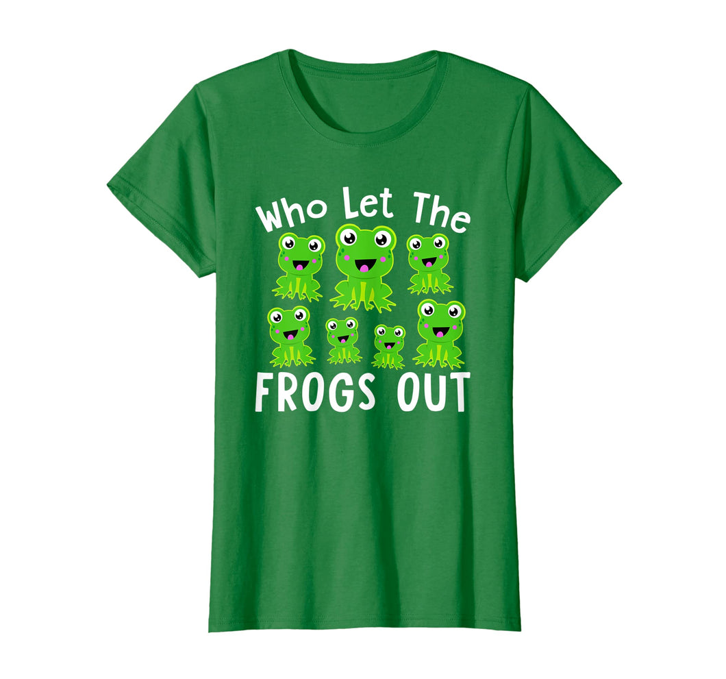 Funny shirts V-neck Tank top Hoodie sweatshirt usa uk au ca gifts for Frog Shirt Boys Girls Kids WHO LET THE FROGS OUT Funny Gift 2593824