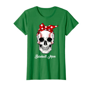 Funny shirts V-neck Tank top Hoodie sweatshirt usa uk au ca gifts for Skull Baseball Mom Shirt For Women 1256424