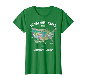 Funny shirts V-neck Tank top Hoodie sweatshirt usa uk au ca gifts for US National Parks Map T-Shirt 754935