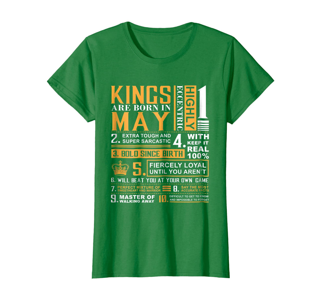May Birthday Gifts - Kings Are Born In May T-Shirt