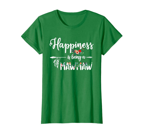 Womens Grandma Shirt Happiness is Being a Mawmaw Gifts Floral T-Shirt-2245018