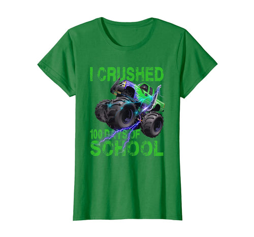 I Crushed 100 Days Of School Monster Truck Kids Boys T-Shirt-901002