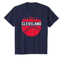 Load image into Gallery viewer, Vintage Downtown Cleveland Ohio Skyline Baseball T-Shirt
