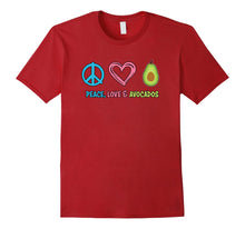 Load image into Gallery viewer, Funny shirts V-neck Tank top Hoodie sweatshirt usa uk au ca gifts for Peace Love and Avocados T-shirt, Funny Fruit T-shirt 2563875
