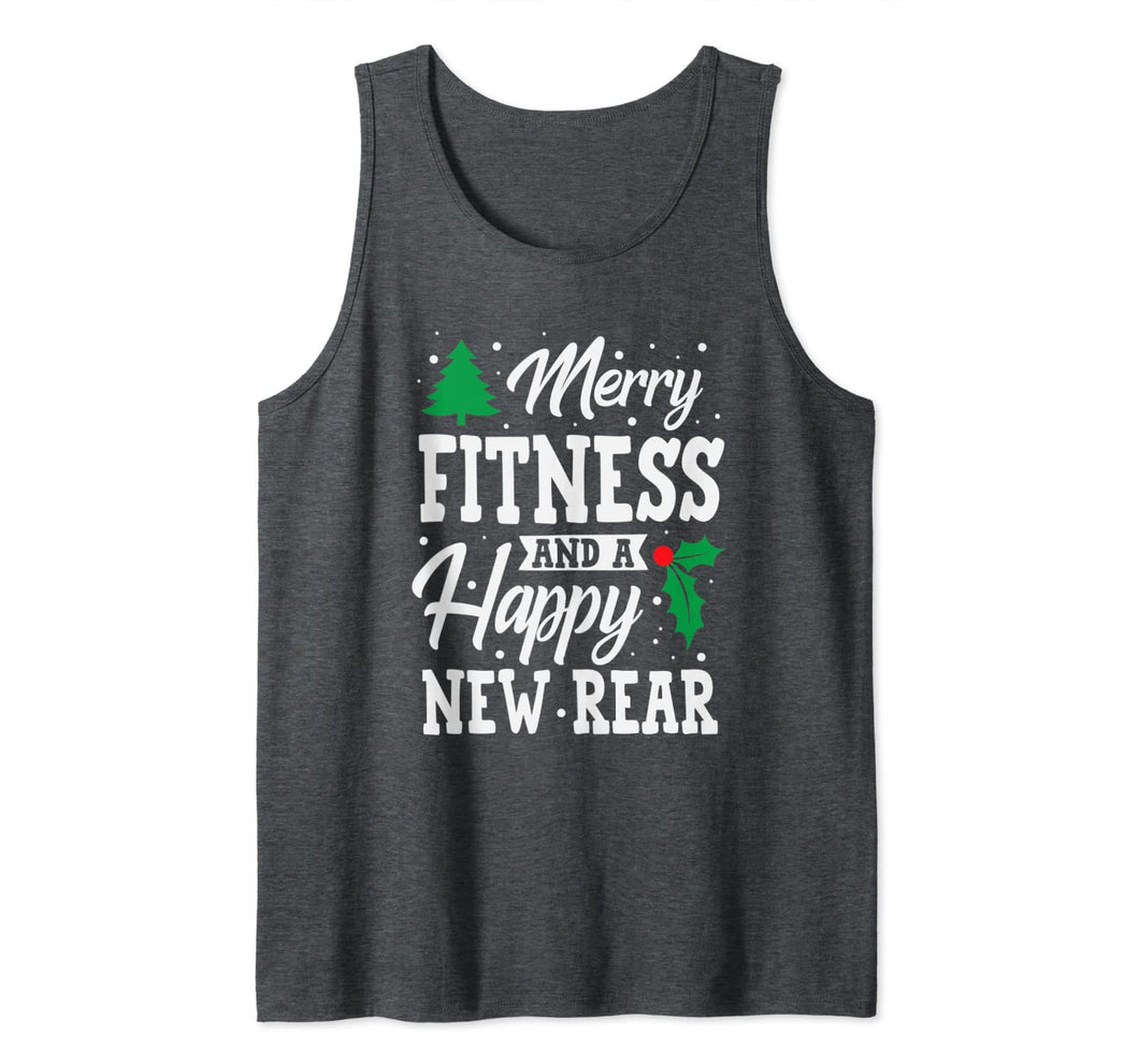 Funny shirts V-neck Tank top Hoodie sweatshirt usa uk au ca gifts for Merry Fitness And A Happy New Rear Workout Christmas Gift Tank Top 339867