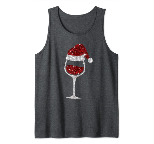 Funny shirts V-neck Tank top Hoodie sweatshirt usa uk au ca gifts for Wine Glasses Santa Hat Christmas Wine Lover Tank Top 944057