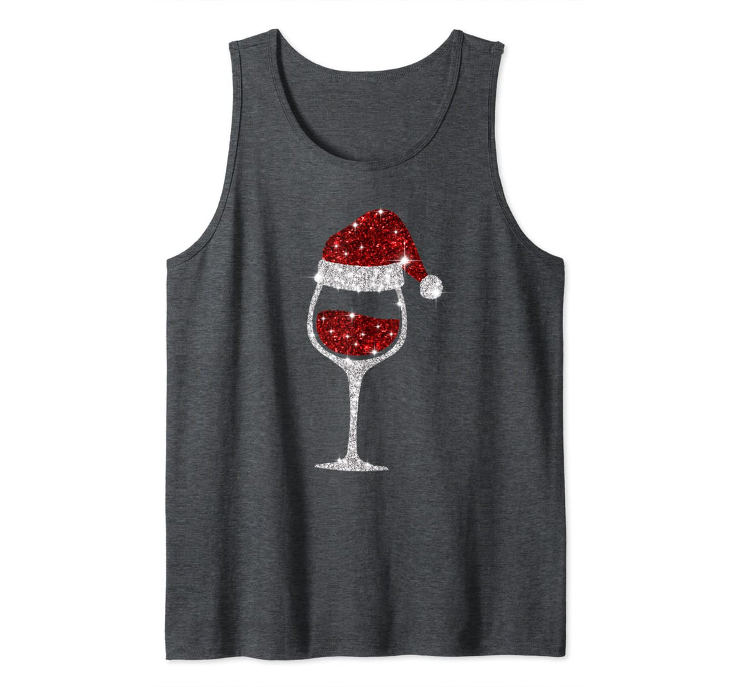Funny shirts V-neck Tank top Hoodie sweatshirt usa uk au ca gifts for Wine Glasses Santa Hat Christmas Wine Lover Tank Top 944057