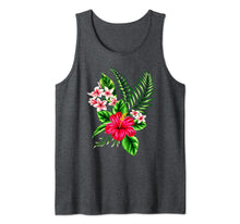 Load image into Gallery viewer, Aloha Island Vibes Hawaiian Hibiscus Flower and Palm Graphic Tank Top 567607
