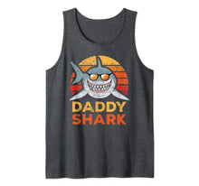 Load image into Gallery viewer, Mens Retro Daddy Shark Design Funny Fathers Day Gift Dad Tank Top
