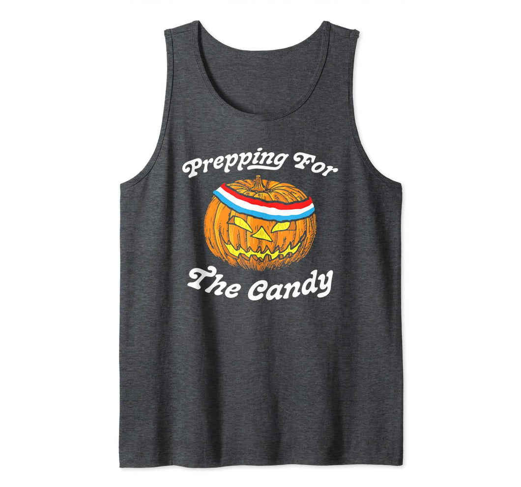 Prepping for the Candy! Funny Pumpkin Halloween Sweatband  Tank Top
