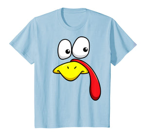 Turkey Face Happy Thanksgiving Adult Kids T-Shirt T-Shirt