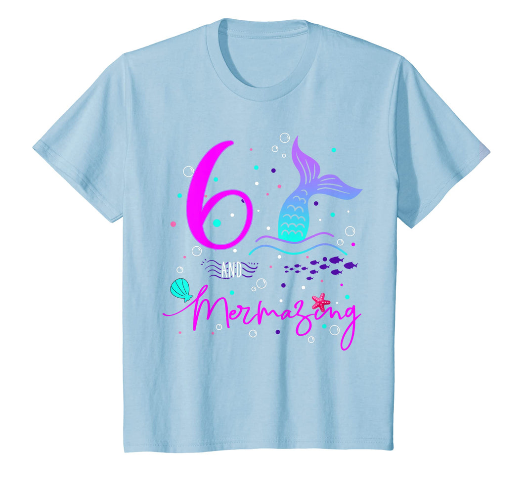 Funny shirts V-neck Tank top Hoodie sweatshirt usa uk au ca gifts for Kids 6 Years Old 6th Birthday Mermaid Shirt Girl Daughter Gift Pa 450705
