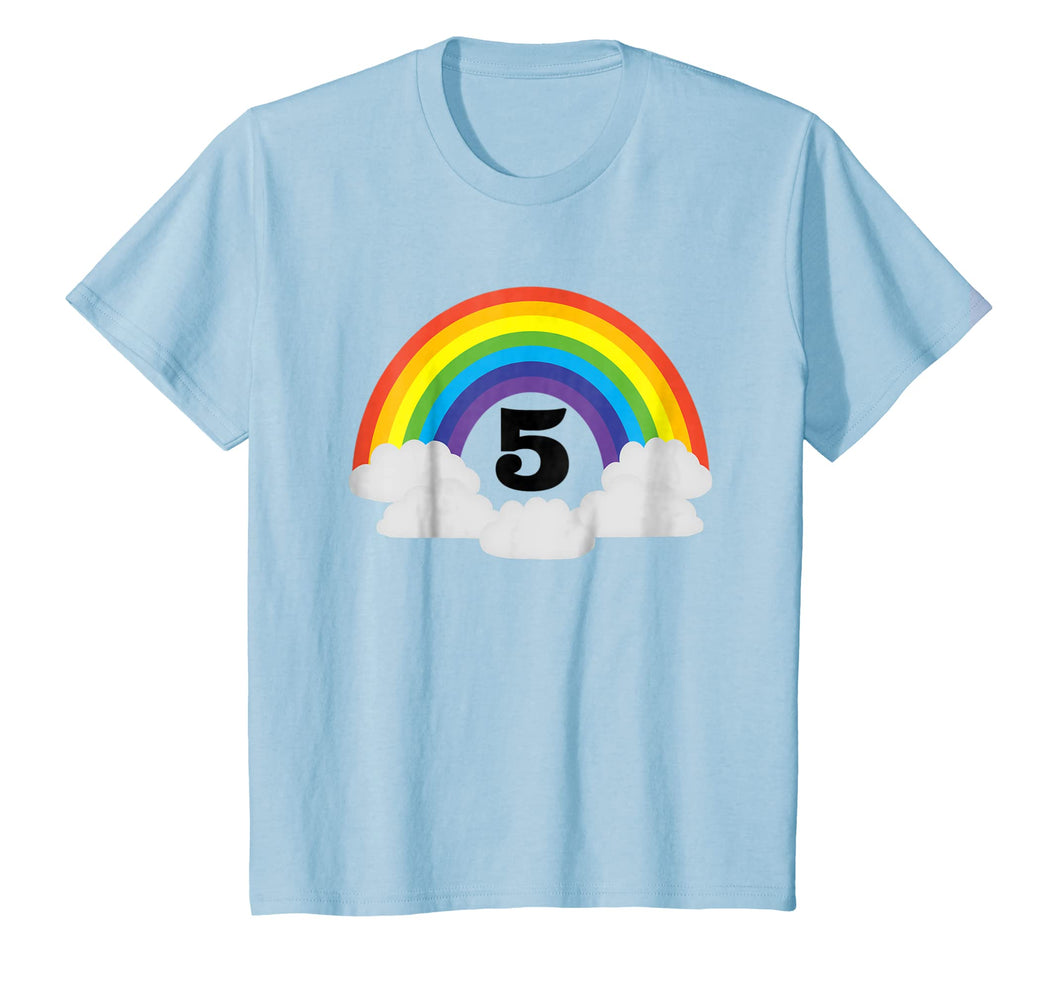 Funny shirts V-neck Tank top Hoodie sweatshirt usa uk au ca gifts for Kids 5 Year Old Birthday Rainbow T-Shirt 1642417