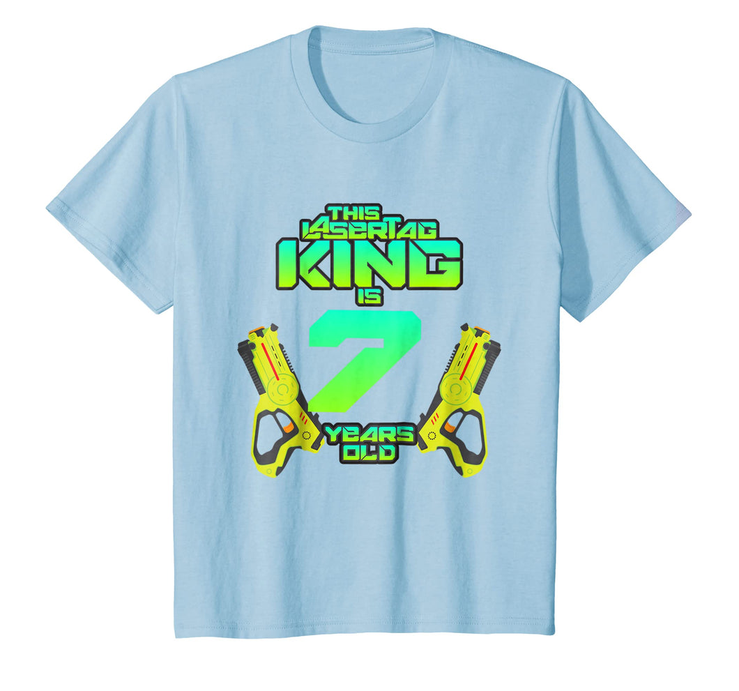 Funny shirts V-neck Tank top Hoodie sweatshirt usa uk au ca gifts for Kids Lasertag King Is 7 Years Old Birthday Party Shirt Gift Idea 2643575