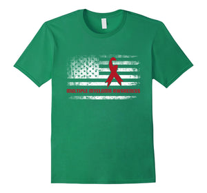 Funny shirts V-neck Tank top Hoodie sweatshirt usa uk au ca gifts for Multiple Myeloma American Flag T-Shirt 2592978