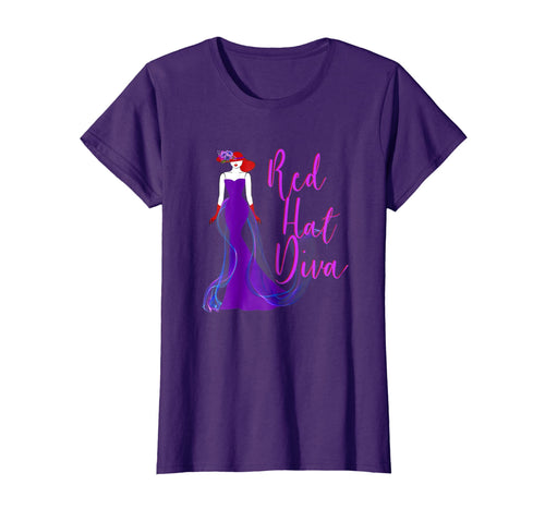 Funny shirts V-neck Tank top Hoodie sweatshirt usa uk au ca gifts for Red Hat Diva Vintage Style T Shirt 1233844