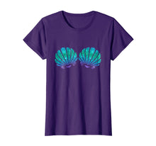 Load image into Gallery viewer, Mermaid Sea Shell Bra Costume T-Shirt

