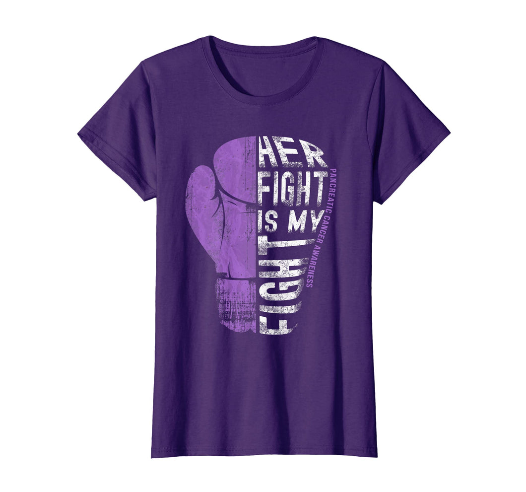 Funny shirts V-neck Tank top Hoodie sweatshirt usa uk au ca gifts for Pancreatic Cancer Awareness Shirt Her Fight Is My Fight 2755115