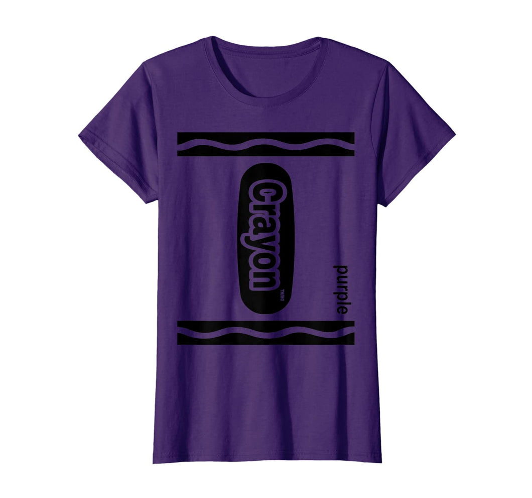 Purple Crayon Box Halloween Costume Matching Couple Group T-Shirt