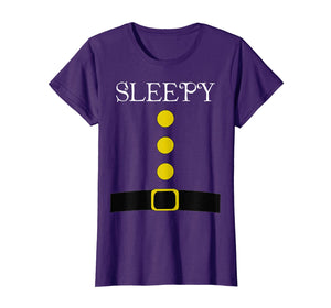 Purple Dwarf Costume Shirts Funny Halloween Gift Idea Sleepy T-Shirt