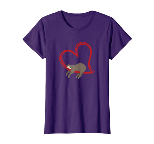 Valentines Sloth Shirt Girls Women Sloths Gifts for Women T-Shirt-672486