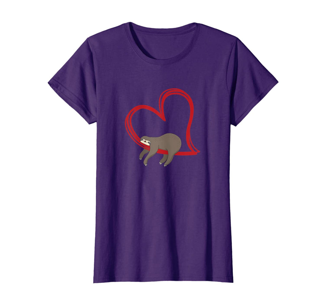 Valentines Sloth Shirt Girls Women Sloths Gifts for Women T-Shirt-672486
