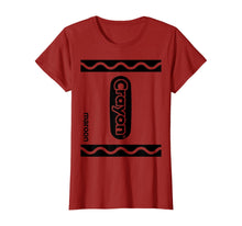 Load image into Gallery viewer, Maroon Crayon Box Full Set Of Crayons Halloween Costume  T-Shirt
