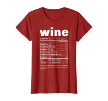 Load image into Gallery viewer, Thanksgiving Wine Nutritional Facts Funny Costume T-Shirt
