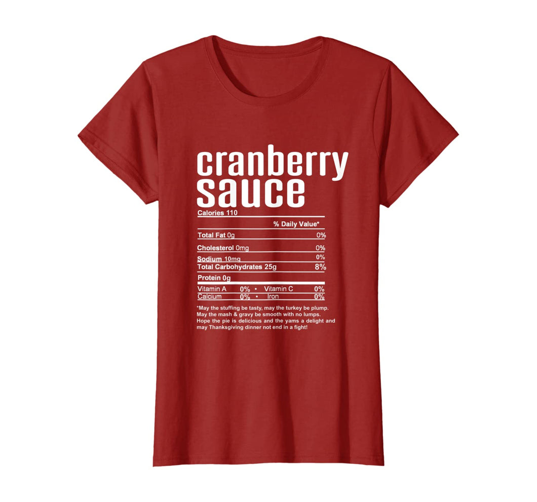 Thanksgiving Cranberry Sauce Nutritional Facts T-Shirt