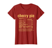 Load image into Gallery viewer, Thanksgiving Cherry Pie Nutritional Facts T-Shirt
