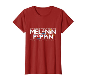 Funny shirts V-neck Tank top Hoodie sweatshirt usa uk au ca gifts for Trendy Melanin Poppin' T-Shirt 1135720