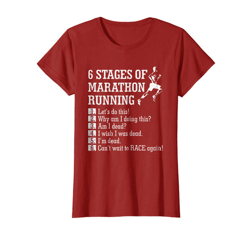 Funny shirts V-neck Tank top Hoodie sweatshirt usa uk au ca gifts for 6 Stages of Marathon Running Tee shirt Gift for Runner 214139