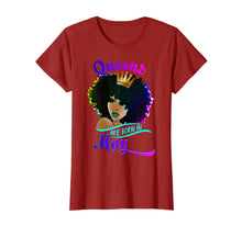 Load image into Gallery viewer, Queens Are Born In May Birthday T-Shirt Black Women Gifts
