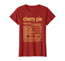 Load image into Gallery viewer, Thanksgiving Cherry Pie Nutritional Facts Gift T-Shirt
