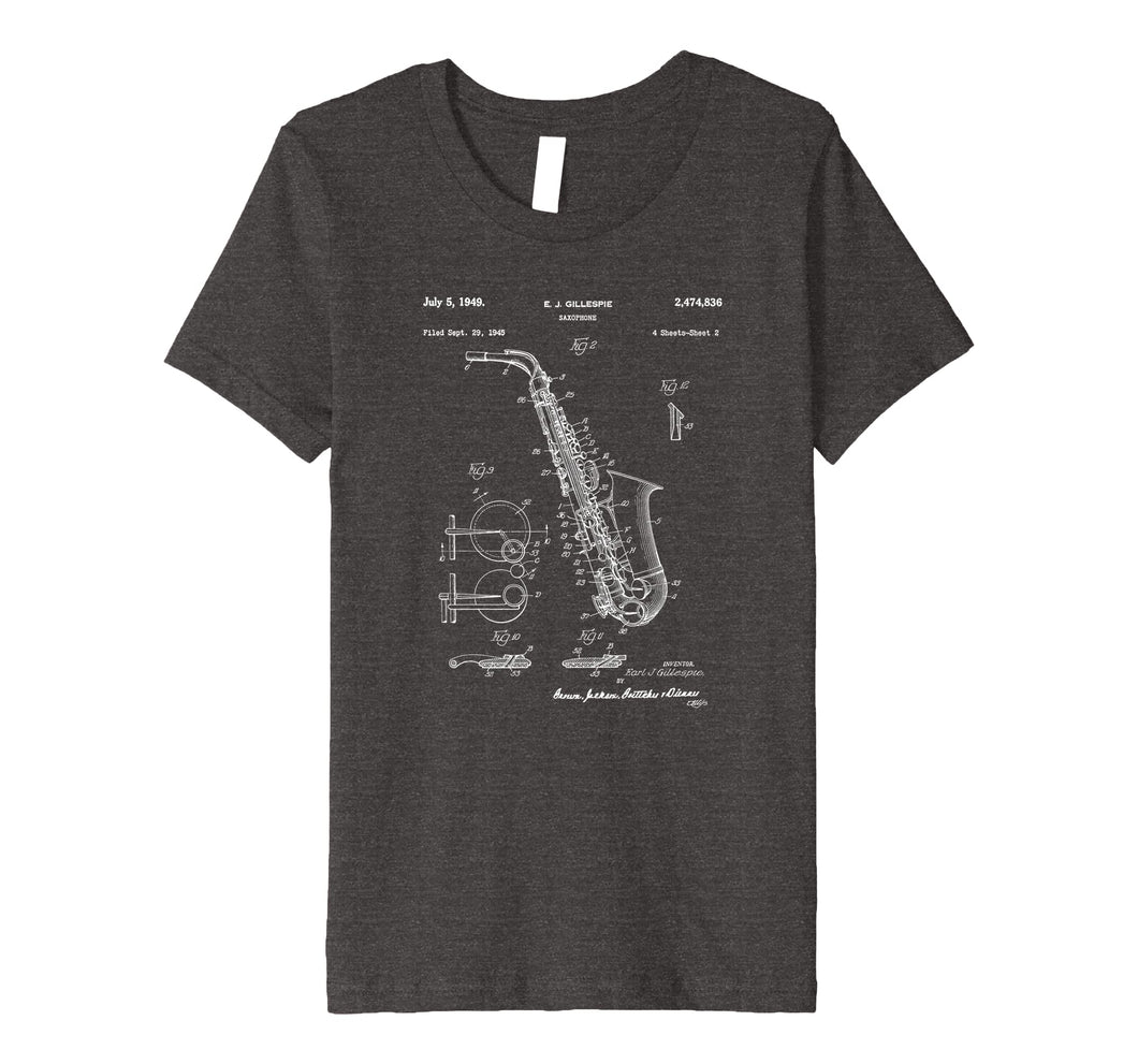 Funny shirts V-neck Tank top Hoodie sweatshirt usa uk au ca gifts for Vintage Patent Print Saxophone Player T-Shirt 234465