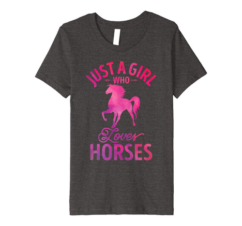 Funny shirts V-neck Tank top Hoodie sweatshirt usa uk au ca gifts for Just A Girl Who Loves Horses Shirt Horse Riding Women Gifts 821675