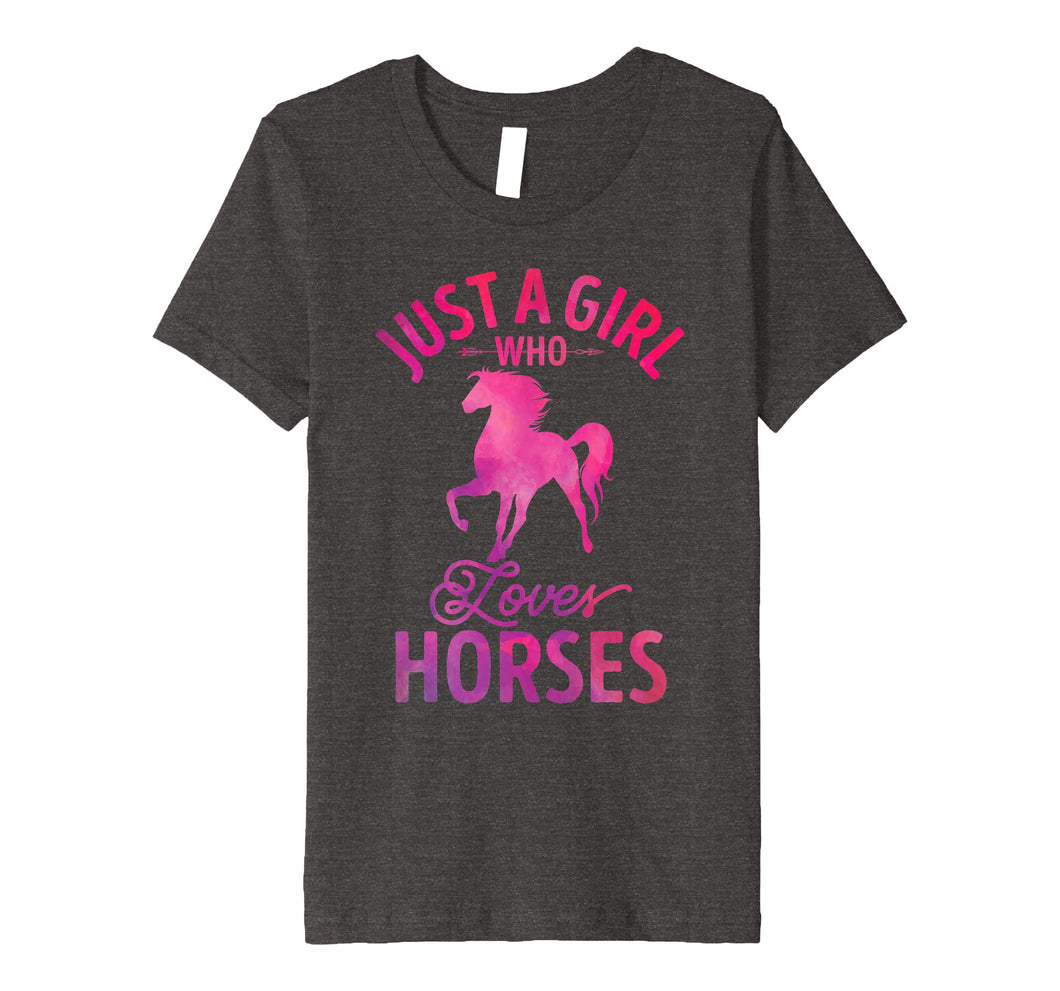 Funny shirts V-neck Tank top Hoodie sweatshirt usa uk au ca gifts for Just A Girl Who Loves Horses Shirt Horse Riding Women Gifts 821675