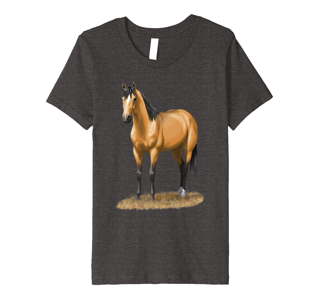 Funny shirts V-neck Tank top Hoodie sweatshirt usa uk au ca gifts for Beautiful Buckskin Dun Quarter Horse Stallion T-shirt 2092416