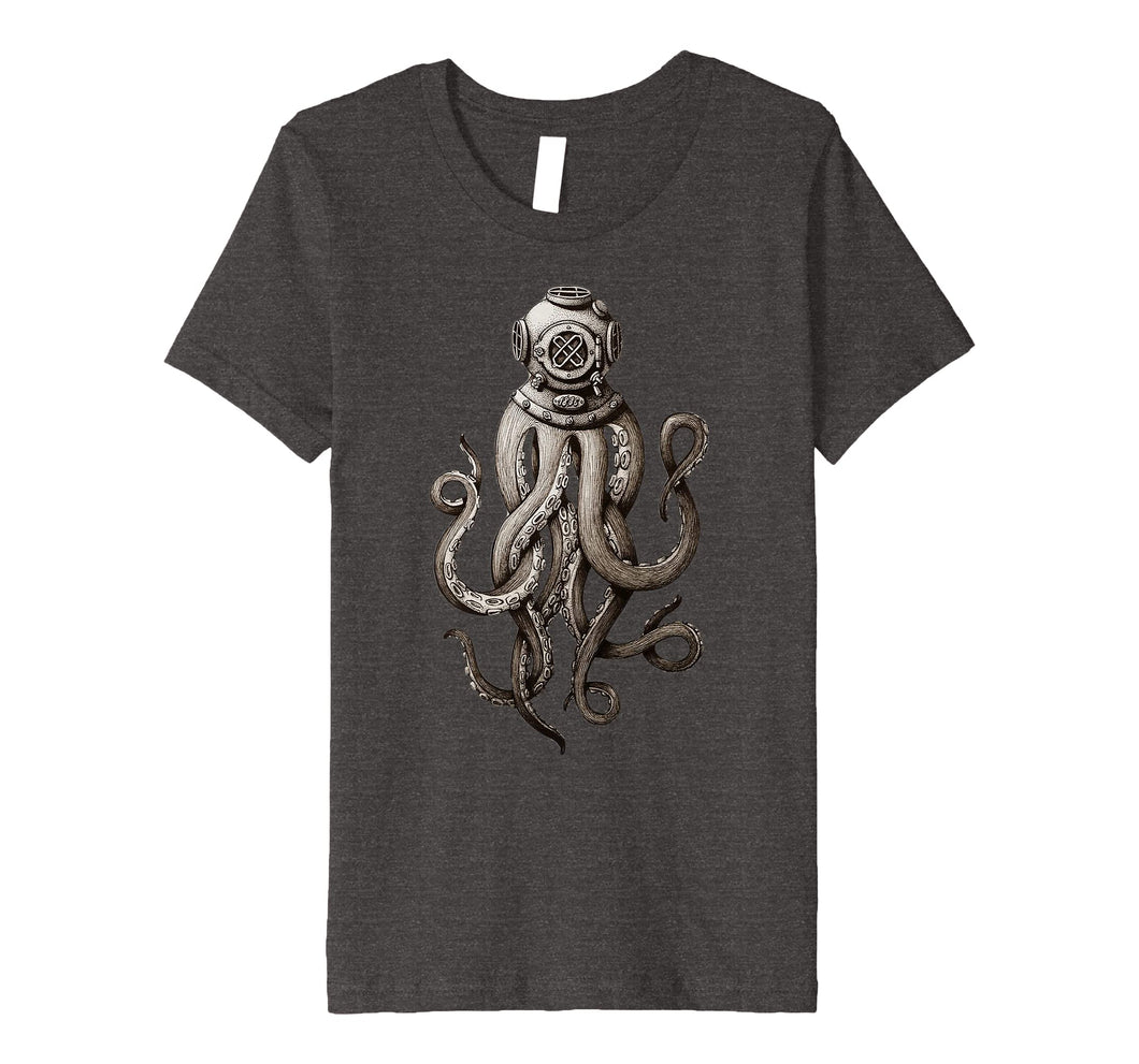 Funny shirts V-neck Tank top Hoodie sweatshirt usa uk au ca gifts for Vintage SCUBA Diver Octopus T-shirt, Kraken Helmet t-shirt 1557839