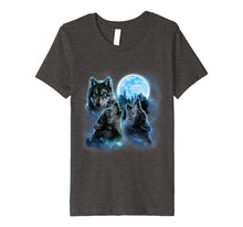 Load image into Gallery viewer, Funny shirts V-neck Tank top Hoodie sweatshirt usa uk au ca gifts for Three Wolves Howling and Moon, Wolf T-Shirt 1997100

