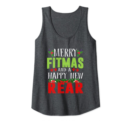 Funny shirts V-neck Tank top Hoodie sweatshirt usa uk au ca gifts for Merry Fitmas and A Happy New Rear Christmas Fitness Workout Tank Top 494881