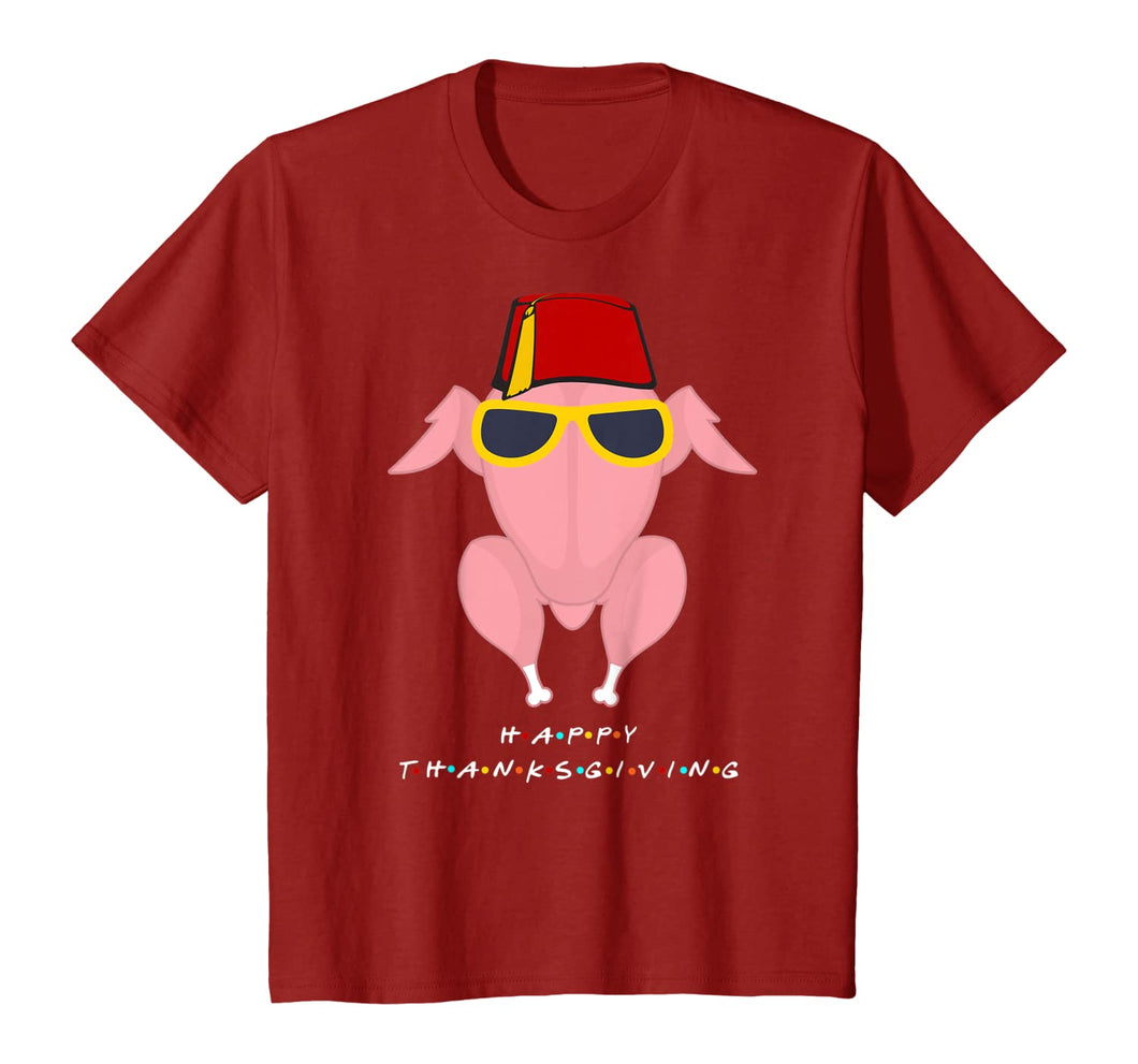 Thanksgiving Shirt for Friends Funny Turkey Head T-shirt