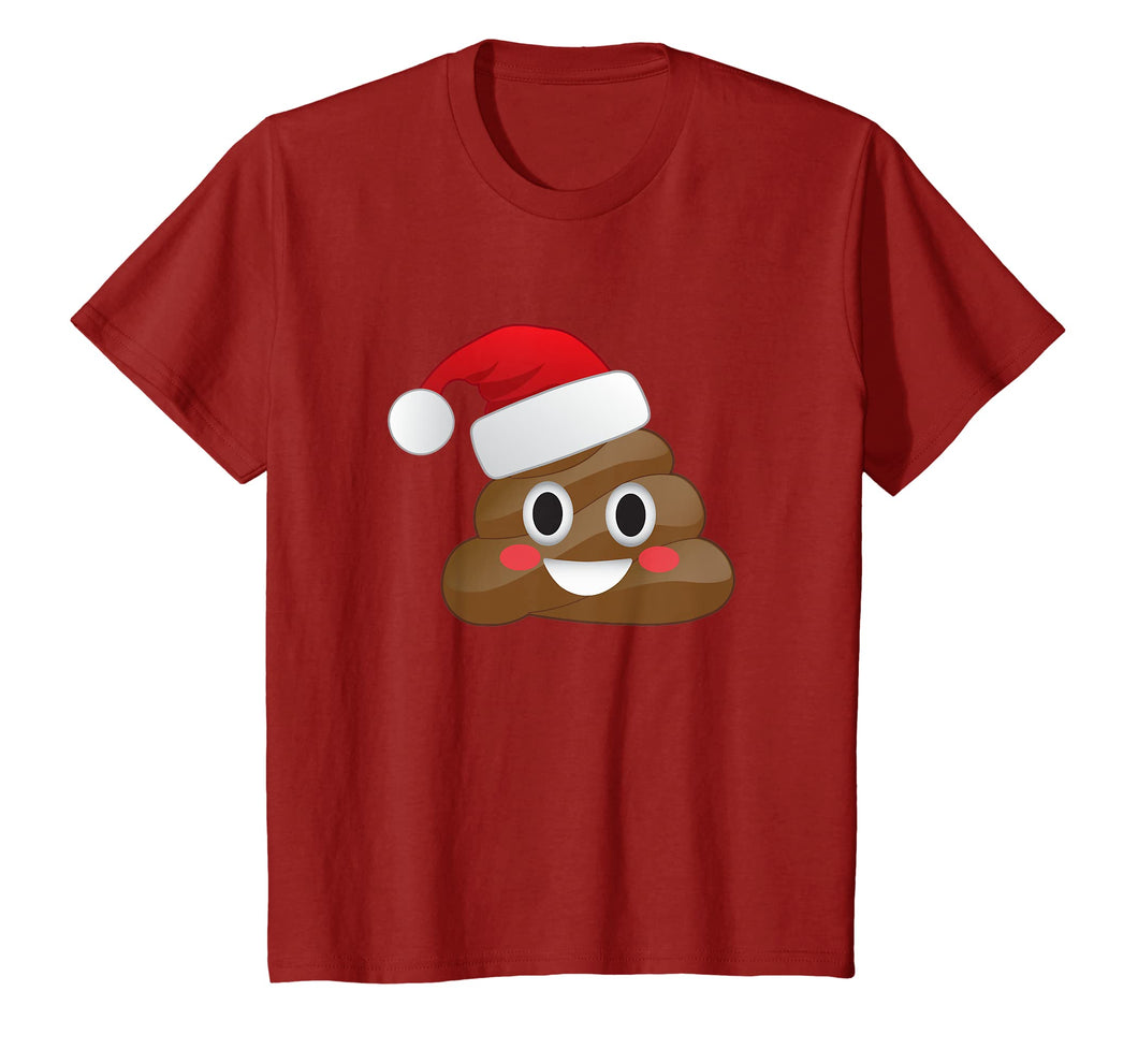 Funny shirts V-neck Tank top Hoodie sweatshirt usa uk au ca gifts for Funny Emoji Santa Hat Christmas Poop Shirt for Kids & Adults 1998728