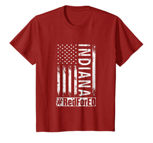 Funny shirts V-neck Tank top Hoodie sweatshirt usa uk au ca gifts for Red for Ed Teacher Indiana Vintage T-Shirt 1301223