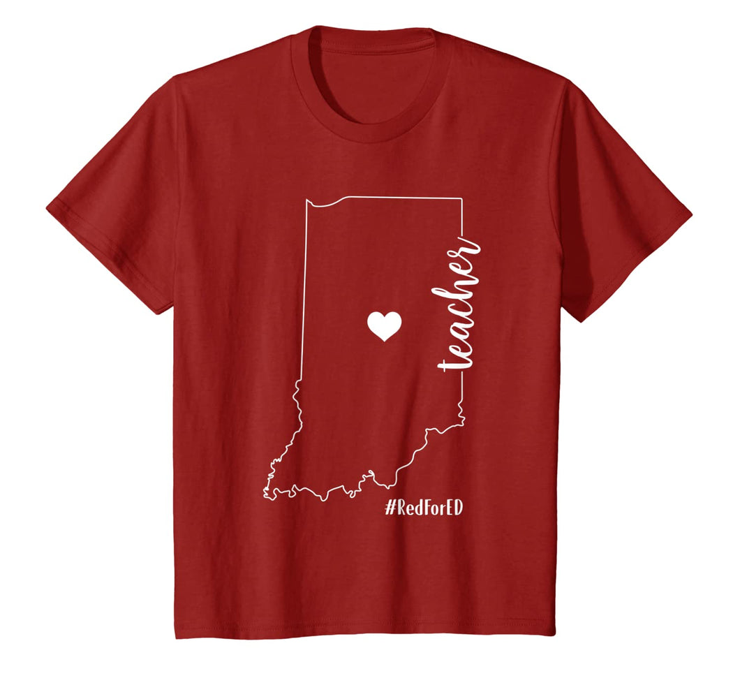 Funny shirts V-neck Tank top Hoodie sweatshirt usa uk au ca gifts for Red For Ed Indiana Teacher Gifts #RedforEd T-Shirt 556370