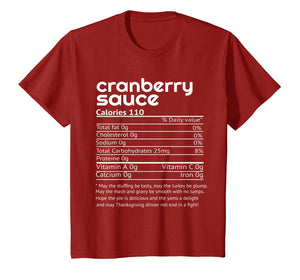 Funny shirts V-neck Tank top Hoodie sweatshirt usa uk au ca gifts for Funny Turkey Cranberry Sauce Nutrition Facts Thanksgiving T-Shirt 351643