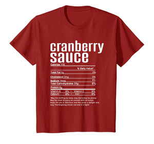 Thanksgiving Cranberry Sauce Nutritional Facts T-Shirt