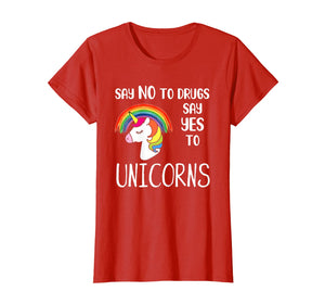 Say No Say Yes to Unicorns Red Ribbon Week Kids Youth T-Shirt